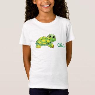 Gepersonaliseerde glimlachschildpad t-shirt