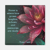 Gepersonaliseerde Glitter Bloem Koelkast Magnet (Voorkant)