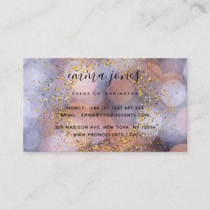 Gepersonaliseerde Glitter Bokeh Visitekaartje