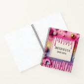 Gepersonaliseerde glitter druppels notitieboek (Binnen)