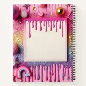 Gepersonaliseerde glitter druppels notitieboek (Achterkant)
