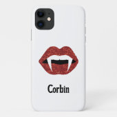 Gepersonaliseerde Glitter Fangs Halloween - rode l Case-Mate iPhone Case (Achterkant)