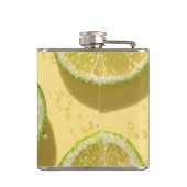 Gepersonaliseerde Glitter Lime Snee Glanzende Citr Heupfles (Achterkant)