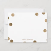 Gepersonaliseerde Glitter Moderne Polka Dot Notitiekaartje (Voorkant)