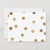 Gepersonaliseerde Glitter Moderne Polka Dot Notitiekaartje (Achterkant)