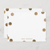 Gepersonaliseerde Glitter Moderne Polka Dot Notitiekaartje (Voorkant / Achterkant)