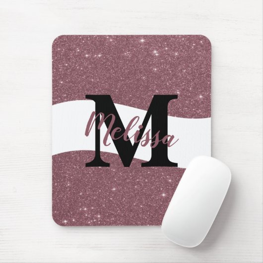 Gepersonaliseerde glitter muismat (Met muis)