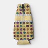 Gepersonaliseerde Glitter Polka Dots Diamanten Flesjeskoeler (Achterkant)