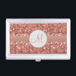 Gepersonaliseerde Glitter Roos Gold Sequin Monogra Visitekaarthouder<br><div class="desc">Dit ontwerp is gemaakt door middel van digitale kunst. Het kan worden aangepast in het gebied dat wordt aangeboden of aangepast door de klik te kiezen om de andere optie aan te passen en de naam, initialen of woorden te wijzigen. U kunt de tekstkleur en de stijl ook veranderen of...</div>