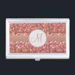 Gepersonaliseerde Glitter Roos Gold Sequin Monogra Visitekaarthouder<br><div class="desc">Dit ontwerp is gemaakt door middel van digitale kunst. Het kan worden aangepast in het gebied dat wordt aangeboden of aangepast door de klik te kiezen om de andere optie aan te passen en de naam, initialen of woorden te wijzigen. U kunt de tekstkleur en de stijl ook veranderen of...</div>