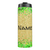 Gepersonaliseerde Glitter & Shamrocks Thermosbeker (Voorkant)