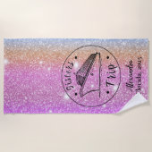 Gepersonaliseerde Glitter Sisters Cruise Strandlaken (Voorkant)