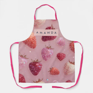 Gepersonaliseerde Glitter Strawberry Dream Sparkli Schort