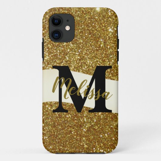 Gepersonaliseerde glitters Case-Mate iPhone case (Achterkant)