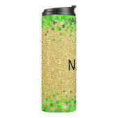 Gepersonaliseerde Glitters & Klavertjes drie Thermosbeker (Gedraaid links)