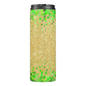 Gepersonaliseerde Glitters & Klavertjes drie Thermosbeker (Achterkant)