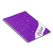 Gepersonaliseerde glitters notitieboek (Rechterzijde)