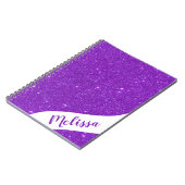 Gepersonaliseerde glitters notitieboek (Linkerzijde)