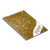 Gepersonaliseerde glitters notitieboek (Rechterzijde)