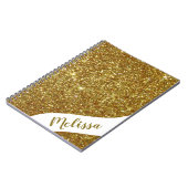 Gepersonaliseerde glitters notitieboek (Linkerzijde)