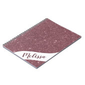 Gepersonaliseerde glitters notitieboek (Linkerzijde)