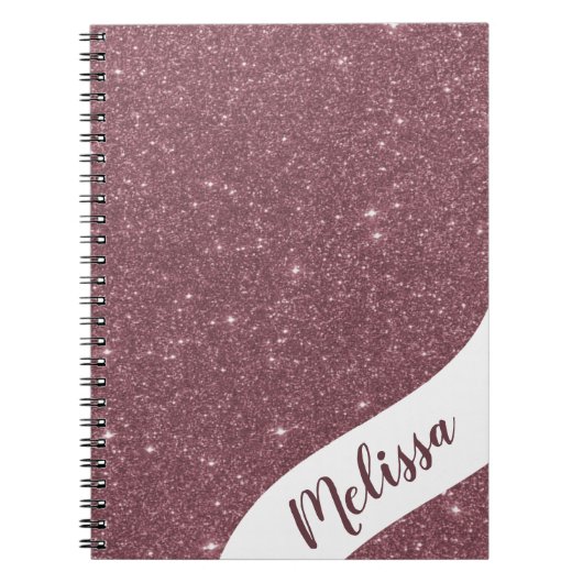 Gepersonaliseerde glitters notitieboek (Voorkant)