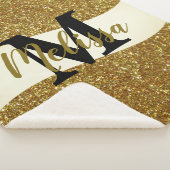 Gepersonaliseerde glitters  sherpa deken (3/4)