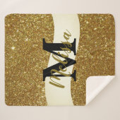Gepersonaliseerde glitters  sherpa deken (Voorkant (horizontaal))