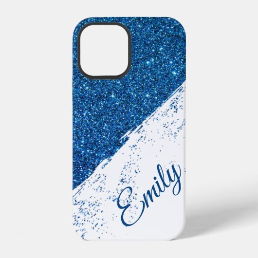 Gepersonaliseerde glitterspray iPhone hoesje (Achterkant)