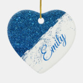 Gepersonaliseerde glitterspray keramisch ornament (Achterkant)