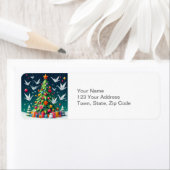 Gepersonaliseerde Global Mashup Kerstvakantie Etiket (Insitu)