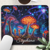 Gepersonaliseerde gloeiende paddenstoel muismat