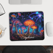 Gepersonaliseerde gloeiende paddenstoel muismat