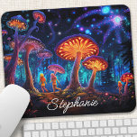 Gepersonaliseerde gloeiende paddenstoel muismat<br><div class="desc">Verander uw werkruimte in een betoverend bos met deze gepersonaliseerde muismat met gloeiende paddenstoelen. De magische sfeer en levendige kleuren creëer zijn een boeiende scene, inspirerende creativiteit en verwondering. Maak het echt van jou door jouw naam of een speciaal bericht toe te voegen. Het gladde oppervlak zorgt voor nauwkeurige muisbewegingen...</div>