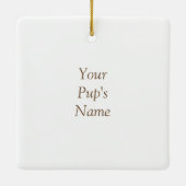 Gepersonaliseerde gluren Oud Engels Sheepdog hond Keramisch Ornament (Achterkant)