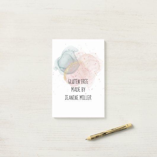 Gepersonaliseerde glutenvrije ticky post-it® notes (Op bureau)