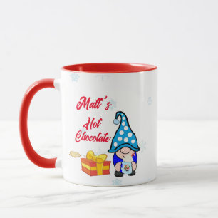 Gepersonaliseerde Gnome Boy Hot Chocolate Mok