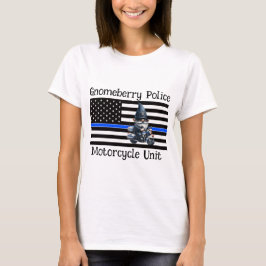 Gepersonaliseerde Gnome Police Motorcycle Unit T-shirt