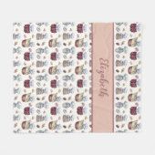 Gepersonaliseerde gnomen Baking Cupcakes Donuts Tr Fleece Deken (Voorkant (Horizontaal))