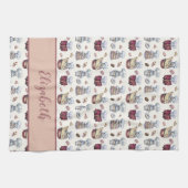 Gepersonaliseerde gnomen Baking Cupcakes Donuts Tr Theedoek (Horizontaal)