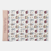 Gepersonaliseerde gnomen Baking Cupcakes Donuts Tr Theedoek (Horizontaal)