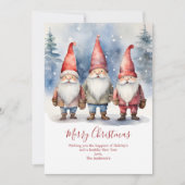 Gepersonaliseerde Gnomen Merry Christmas Kaarten (Voorkant)