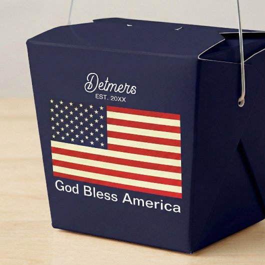 Gepersonaliseerde God Bless America vlag Bedankdoosjes