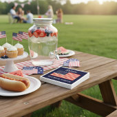 Gepersonaliseerde God Bless America vlag Servet