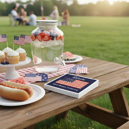 Gepersonaliseerde God Bless America vlag Servet