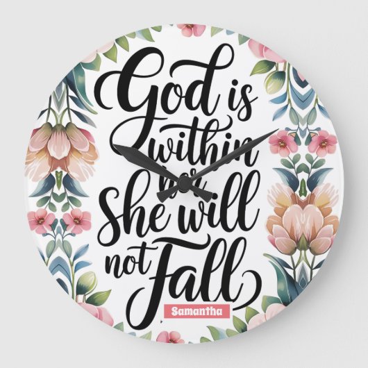 Gepersonaliseerde God is binnenin haar Christelijk Grote Klok (Voorkant)