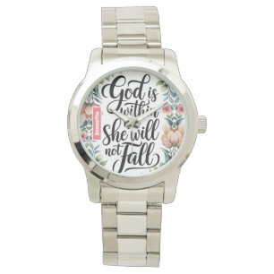 Gepersonaliseerde God is binnenin haar Christelijk Horloge
