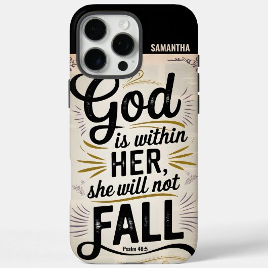 Gepersonaliseerde God is in haar  Christelijk Case-Mate iPhone Case (Achterkant)