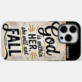 Gepersonaliseerde God is in haar  Christelijk Case-Mate iPhone Case (Achterkant (horizontaal))