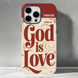 Gepersonaliseerde God is liefde Christelijk iPhone 16 Pro Max Hoesje